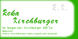 reka kirchburger business card